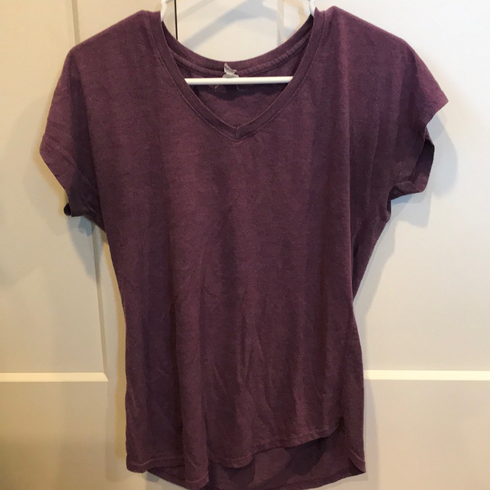 Anvil Purple v-neck t-shirt